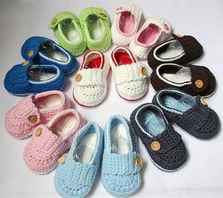 Lovely Cute Handmade Crochet Shoes Newborn Baby Girl Boy Photograph New 8 Color