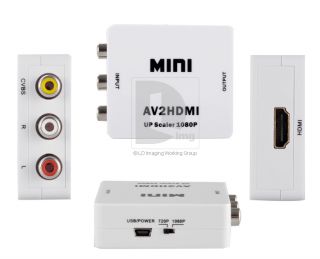 Mini RCA AV CVBS to HDMI Vdeo Converter Analog Digital Conversion USB Adapter