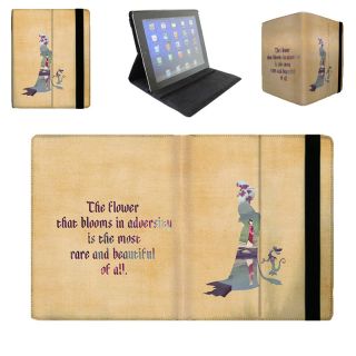 Mulan Flower Quote iPad 2 3 4 Mini Flip Case Cover in Book Style with Hard Shell