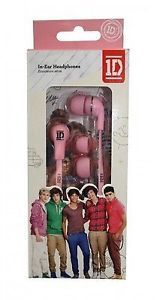 One Direction 1D in Ear Headphones Pink Brand New Genuine Free UK Post Jivo