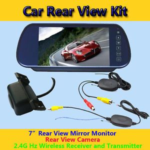 Wireless Rear View System 7" Rearview Mirror Monitor Rear View Camera