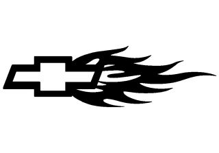 Chevy Flame Decal Sticker Car Truck Home Window Graphic