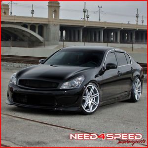 20" Infiniti G35 Coupe Concept One CSM7 Concave Silver Staggered Wheels Rims