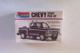 4x4 Chevy Truck Stepside Monogram SEALED 1 24 Model 2228 Kit Black 1st Issue PU