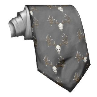 Whitetail deer skull 1 custom tie