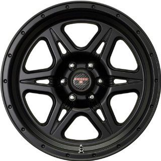 Level 8 Strike 6 17 Black Wheel / Rim 6x4.5 with a  12mm Offset and a 83.7 Hub Bore. Partnumber 62110: Automotive