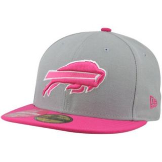 New Era Buffalo Bills Breast Cancer Awareness On Field Player 59FIFTY Fitted Hat   Gray/Pink