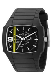 DIESEL® Trojan Silicone Strap Watch, 48mm x 43mm