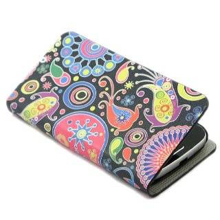 ivencase Wallet Flower 282 Leather Stand Case Cover for Samsung Galaxy S4 Mini i9190 + One phone sticker + One "ivencase" Anti dust Plug Stopper: Cell Phones & Accessories
