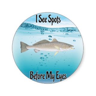 Speckled trout round stickers