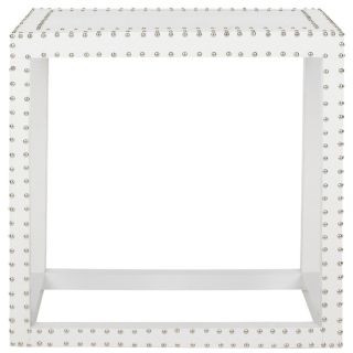 Safavieh Lena White End Table (WhiteMaterials: IronDimensions: 23.6 inches high x 23.6 inches wide x 15.7 inches deepThis product will ship to you in 1 box.Furniture arrives fully assembled )