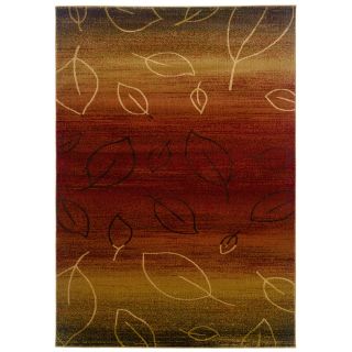 Cherry/light Brown Abstract Accent Rug (22 X 33)
