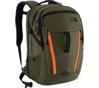 The North Face Surge Backpack CLH0   Forest Night Green/Acrylic Orange