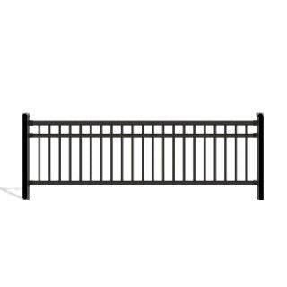 Wrought Iron Deck Fence Railing   5 ft High x 8 ft Long. 3 Rail 