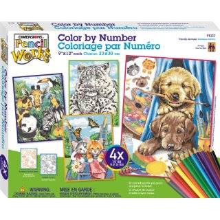 Dimensions Pencil by Number, Friendly Animals Variety Pack
