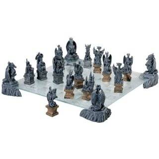   Collectible Medieval Gothic Dragons Chess Set / Chess Board and Pieces