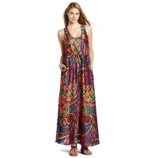 Julie Dillon Womens Printed Maxi Dress With Self Tie