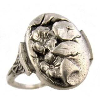 Art Nouveau Style Sterling Forget Me Not Flower Whimsy Ring