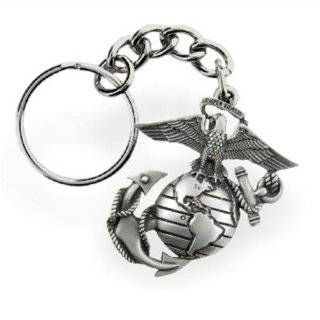  Silver Marine Dog Tag Key Chains 