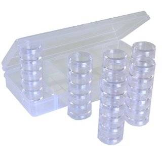 Storage Box Divider Tray 30 Round Stackable Clear Containers Multi 