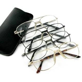 Clear Aviator +1.25 Gold Designer Bifocal Reading Glasses for Youthful 
