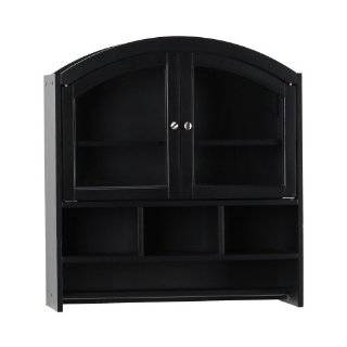 Wall Cabinet With Wood Doors, 23.5W, BLACK Dexter 23w Wall Cabinet 