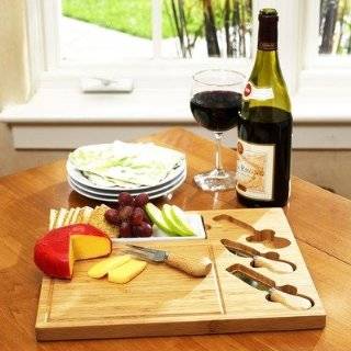 Picnic Time Festiva 8 3/4 Inch Cheese Board/Tool Set  