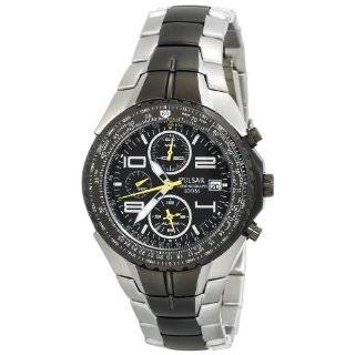   Mens PF8305 Sport Chronograph Black Dial Leather Strap Watch Watches